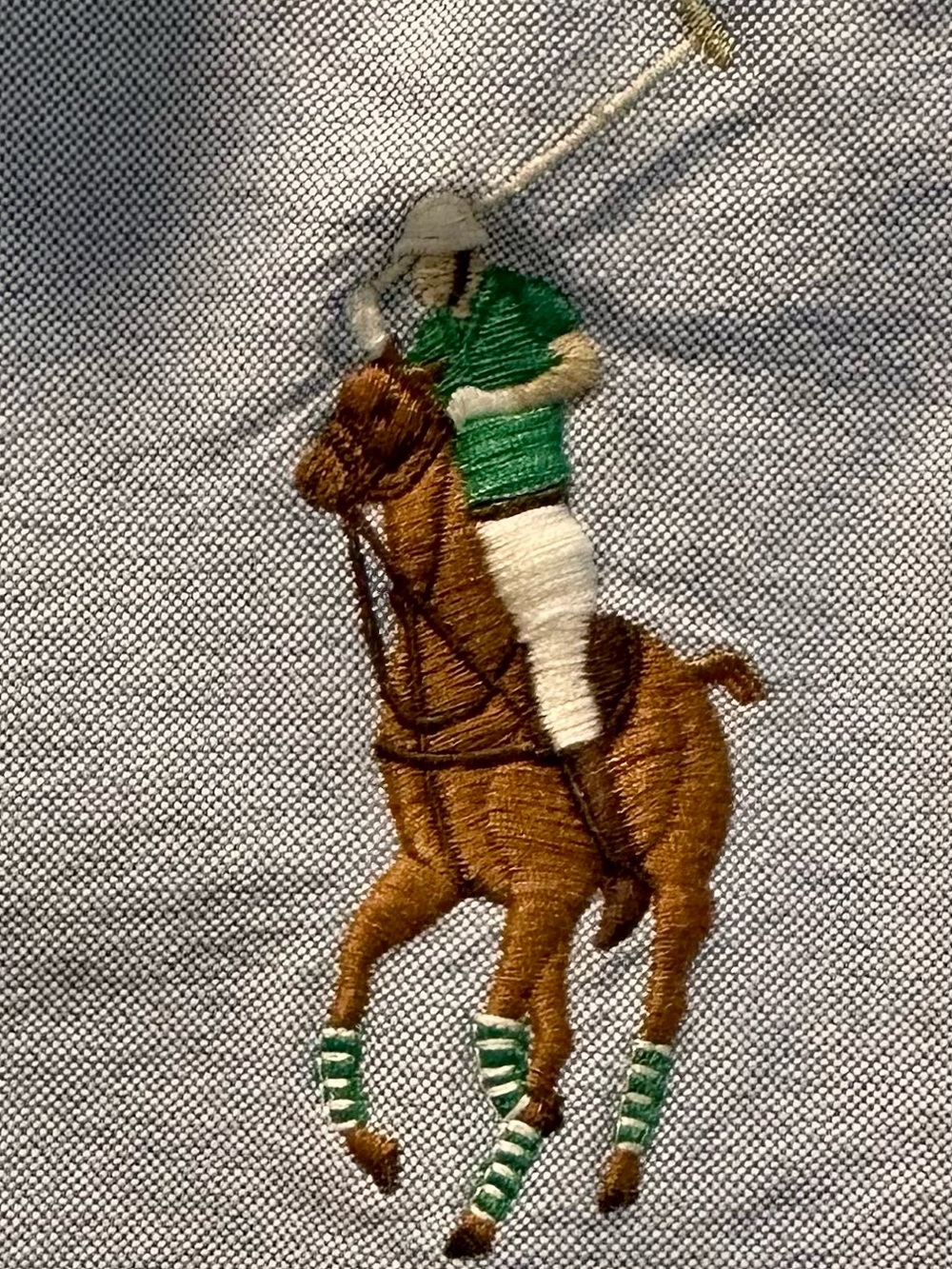 Boys Ralph Lauren Light Blue Oxford Button-Down Shirt w/ Large Polo Logo - Picture 4 of 4